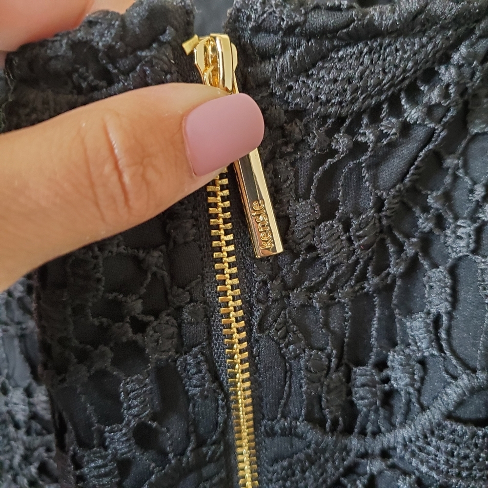 Kensie Crochet Lace Black Dress Nwt Size M — image 7 of 8